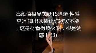 高颜值极品美妖TS晗曦 性感空姐 掏出妖棒让你欲罢不能，这身材看得热火啊，很是诱惑！ (3)