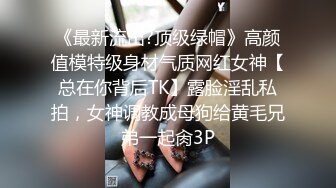 《最新流出?顶级绿帽》高颜值模特级身材气质网红女神【总在你背后TK】露脸淫乱私拍，女神调教成母狗给黄毛兄弟一起肏3P