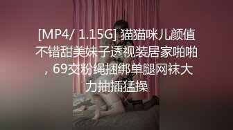 [MP4/ 1.15G] 猫猫咪儿颜值不错甜美妹子透视装居家啪啪，69交粉绳捆绑单腿网袜大力抽插猛操