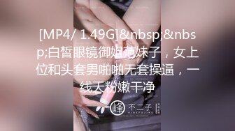 [MP4/ 1.49G]&nbsp;&nbsp;白皙眼镜御姐范妹子，女上位和头套男啪啪无套操逼，一线天粉嫩干净