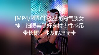 [MP4/ 4.5G] 极品尤物气质女神！细腰美腿好身材！性感吊带长裙，沙发假屌骑坐