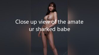 Close up view of the amateur sharked babe